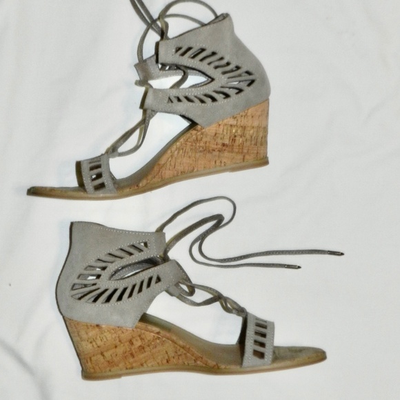 Dolce Vita Wedge Sandals Lace Up Gladiator Ankle - Picture 1 of 8